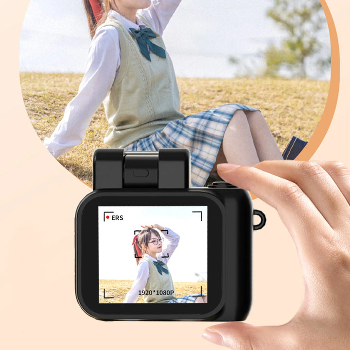 2MP Camera Video Camera DV Camera HD 1080P 2MP 160° Lens Angle Portable Rechargeable Video Camera for Students School Girl Gift