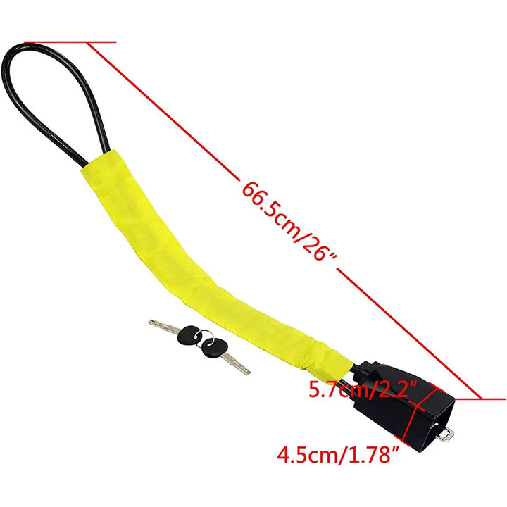 Car Steering Wheel Steel Lock Seat Belt Anti-theft Lock With 2 Keys Anti-theft Device Easy Installation Fits Most Cars SUV