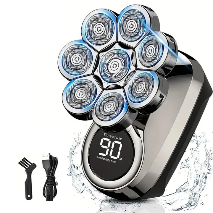 9D Head Shaver For Bald Men Electric Shavers Rechargeable Head Razor IPX7 Waterproof Rotary Shaver With LED Display Men Gift