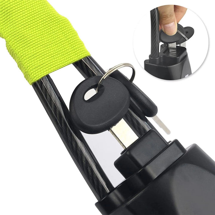 Car Steering Wheel Steel Lock Seat Belt Anti-theft Lock With 2 Keys Anti-theft Device Easy Installation Fits Most Cars SUV